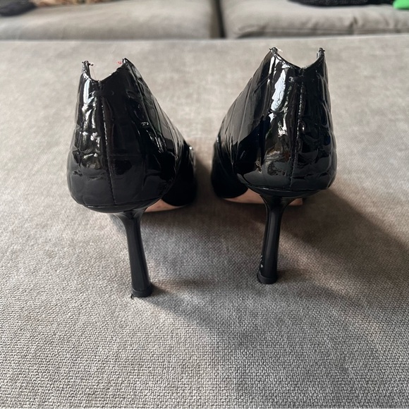 Reformation Skylar Pump Heels Black Croc 7.5 - Picture 9 of 10
